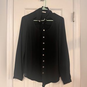 Black long sleeve button down